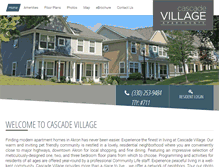 Tablet Screenshot of apartmentsatcascadevillage.com